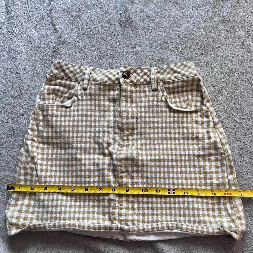 Cute Checkered Pattern Mini Skirt - image 4